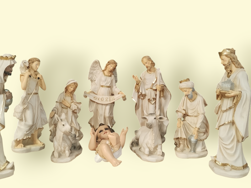 Nacimiento Elegante de Resina Natural: Un Toque Especial para Tu Navidad - Imagen 2
