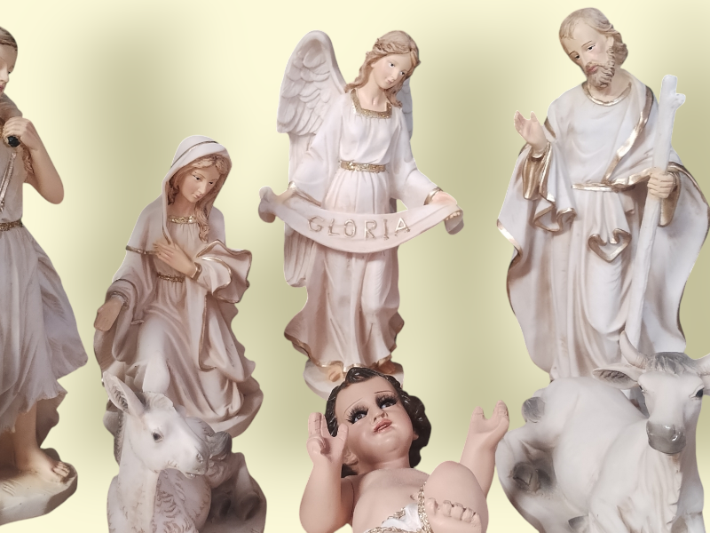 Nacimiento Elegante de Resina Natural: Un Toque Especial para Tu Navidad - Imagen 4
