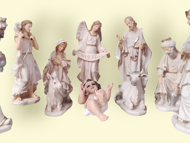 Nacimiento Elegante de Resina Natural: Un Toque Especial para Tu Navidad - Imagen 5