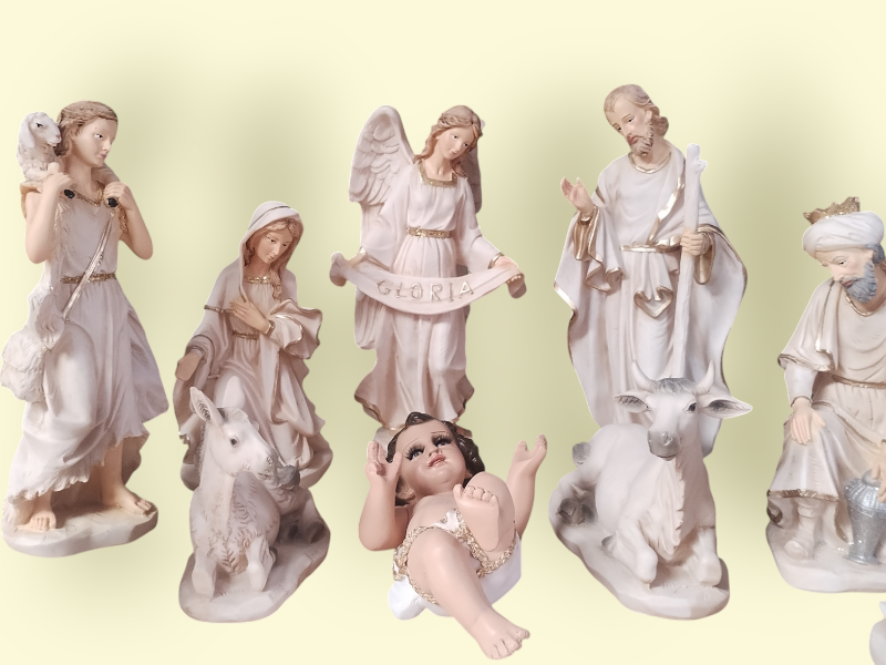 Nacimiento Elegante de Resina Natural: Un Toque Especial para Tu Navidad - Imagen 6
