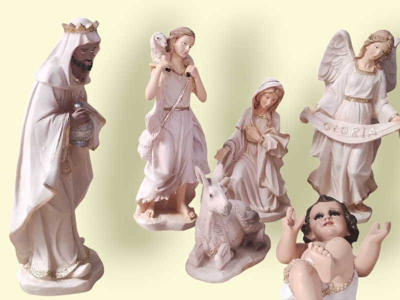 Nacimiento Elegante de Resina Natural: Un Toque Especial para Tu Navidad - Imagen 7