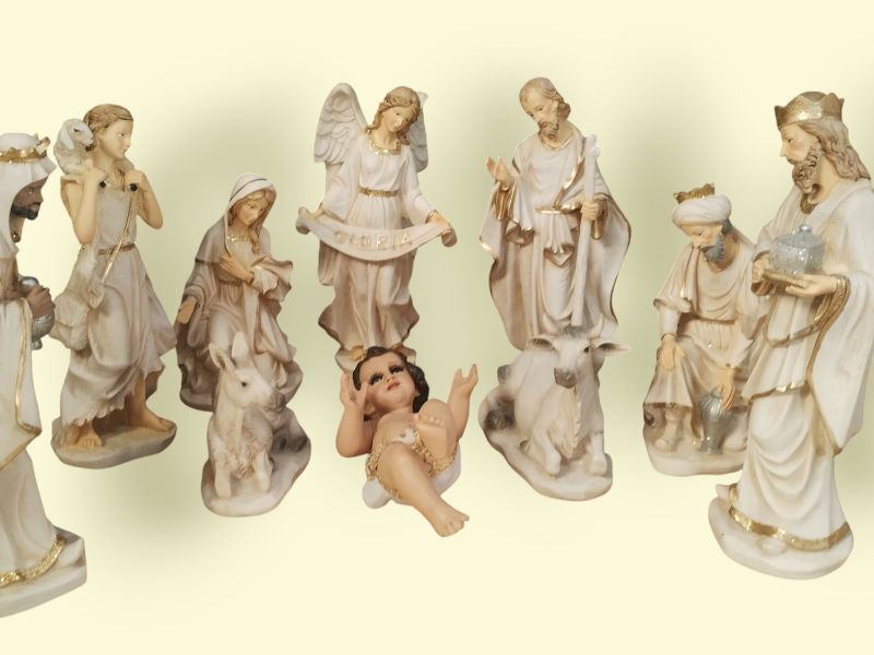 Nacimiento Elegante de Resina Natural: Un Toque Especial para Tu Navidad - Imagen 8