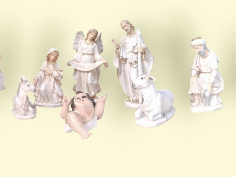 Nacimiento Elegante de Resina Natural: Un Toque Especial para Tu Navidad - Imagen 9