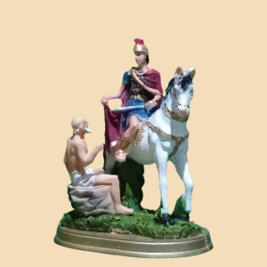 8 San Martín Caballero de Resina - 20 cm